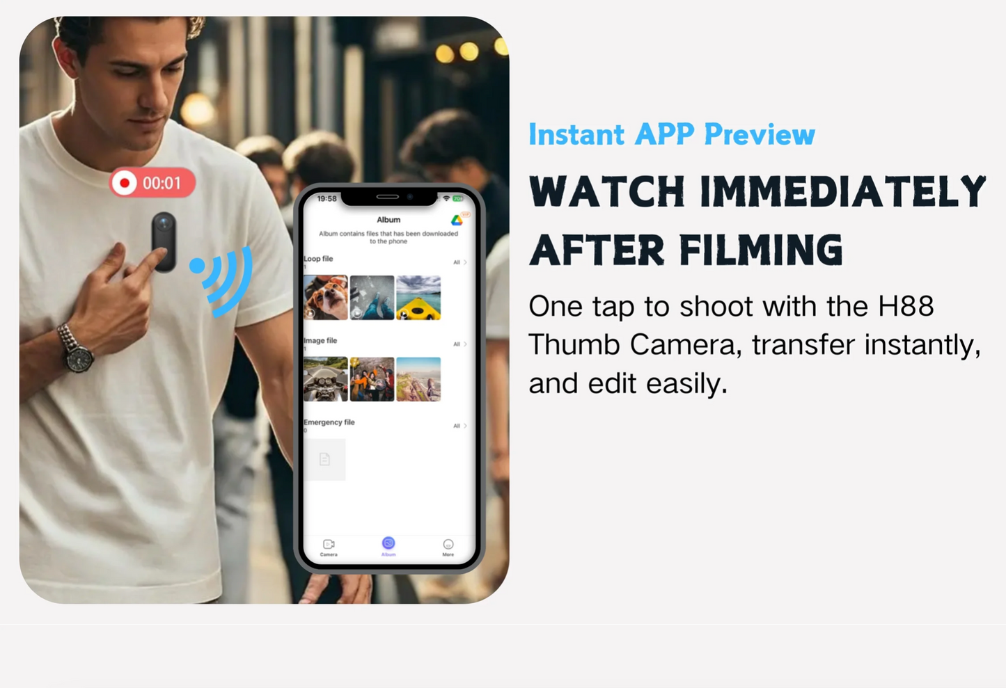 ActionSnap™ - Thumb Action Camera
